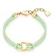 Produktbild Leonardo Jewels Armband Gigi, Armschmuck aus Kordel mit Zierschnalle Verschluss gold Edelstahl, hellgrün 17,5-20 cm, Damen Schmuck 1 Stück, 022829