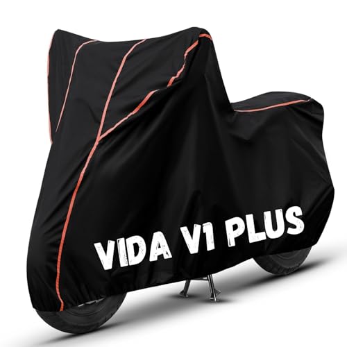 Image of Bike Cover for Vida V1 Plus 100% Waterproof, Dustproof & Scratch Resistant| Fully Bottom Elastic UV Resistant Heavy Duty Body Cover | All Weather Outdoor Use