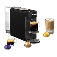 NESPRESSO KRUPS Vertuo Up Schwarz Kapselmaschine, 5 Tassengrößen, 3 Sek. Aufheizzeit, One Touch Kaffee Zubereitung, schwenkbarer Wassertank, Coffee Creations Modus, Kaffeemaschine XN9408 – Ansicht 1