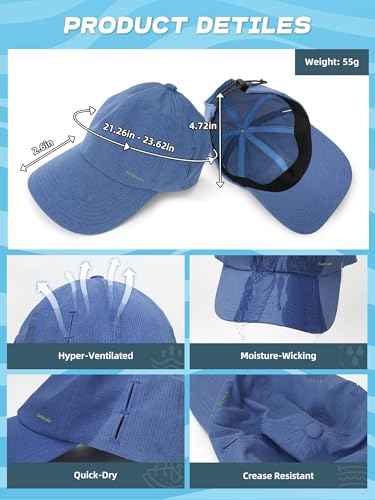 Image of Lightweight Golf Hat for Women Men, UPF 80+ Sun Protection Cap, Breathable Quick-Dry Baseball Cap for Running Sport