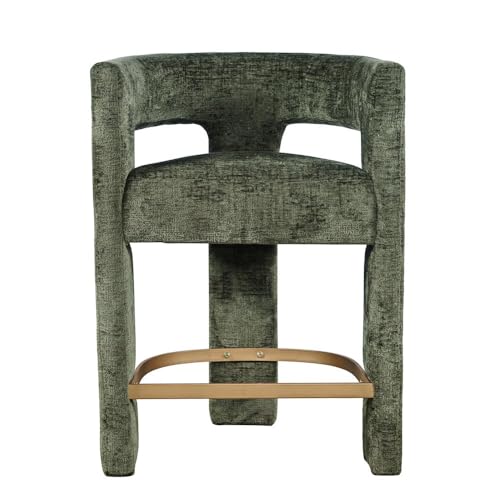 Jofran Gwen Forest Upholstered Counter Stool with Arms &ndash; V