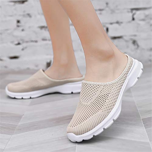Image of ChicWind Womens Breathable Mesh Walking Mules Sneakers Open Back Slip On Shoes