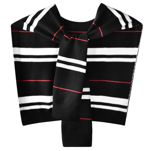 Image of WaJuemy Sweater Shawl Wraps for Women Sweater Knitted Knotted Shawls Travel Casual Scarf Cape Shoulder Tops Fashion Wrap