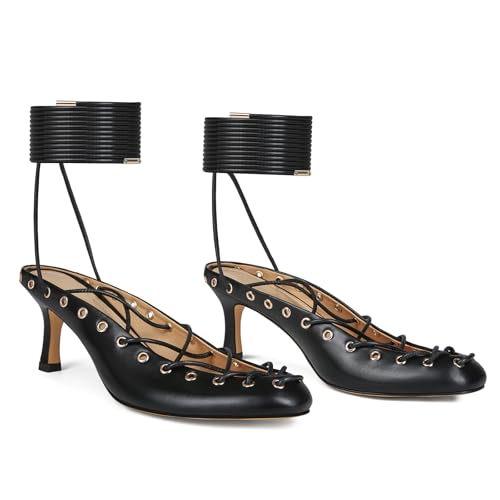 Saint Leia Women's 2.7IN Kitten Heel Round Toe Strap Weddings Parties Evening Short Heel Pumps Shoes2