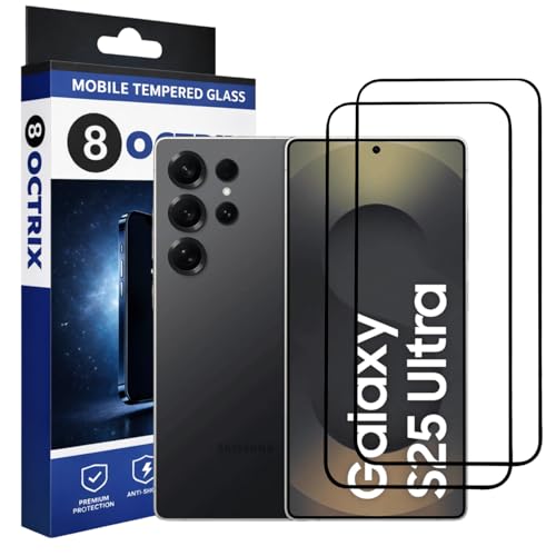 Image of Military-Grade Tempered Glass Screen Protector Compatible for Samsung Galaxy S25 Ultra with Edge to Edge Coverage - Case Friendly, Anti-Scratch & Bubble-Free Installation Kit (Pack Of 2)