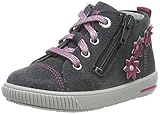 Obermaterial: Leder Superfit Baby Mädchen Moppy Sneaker, Grau (Grau/Rosa 20), 22 EU