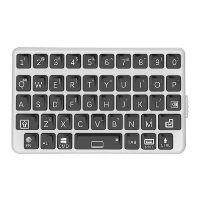 EXknight Mini Keyboard - Wireless Bluetooth Keyboard for iOS, iPhone, iPad, Mac, Android, Smartphone, Tablet & PC White&Black