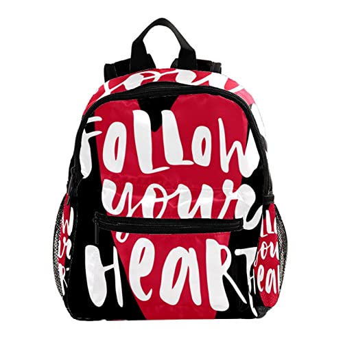 Sac à dos enfants Follow Your Heart rouge pour grandir en confiance