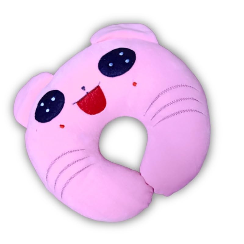 Image of Cute Cartoon Design Children's Travel Neck Pillow, Multi Design, U-Shape Support Cushion for Kids Plush Support Cushion (Pack of 1)