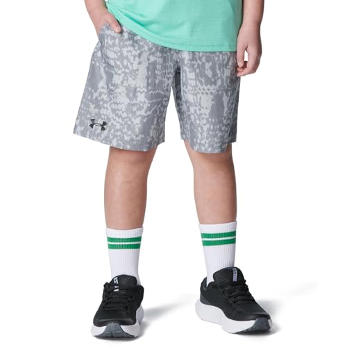 [A_[A[}[] UA Tech Woven Printed Short Castlerock Black YM