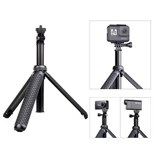 Premium Selfie Stick For Gopro Hero 9 8 7 6 5 4 3 3+ 2 2018 Fusion Session, Acaso, Sjcam Action Cameras, And Cell Phones And Compact Digital Cameras. Can Be Used As Hand Grip, Monopod And Tripod #TOP4