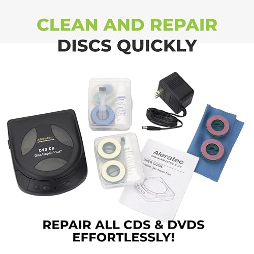 image for Aleratec Motorized DVD CD Cleaner Disc Repair System - Scratch Remover