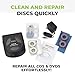 Aleratec Motorized DVD CD Cleaner Disc Repair System - Scratch Remover and Cleaner for CD Player Discs - Includes Solution - Portable Disc Cleaner for Restoring CDs, DVDs, and More