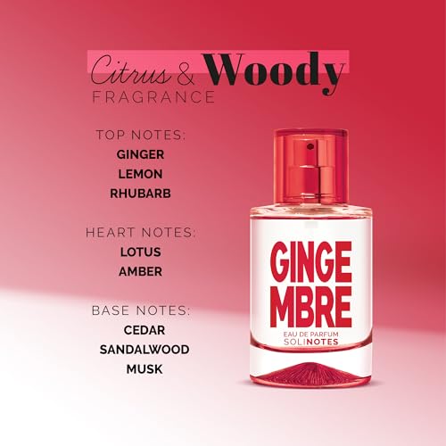 Image of Solinotes Ginger Eau de Parfum, Sandalwood & Amber, Long-Lasting, 1.7 Fl Oz