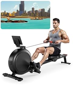 Superun 32 Levels Rowing Machine, 136KG Weight Capacity Rowing Machine for Home Gym with Quiet Magnetic Resistance, Magnetic Rower with APP LCD Display Cardio Exerciser Equipment