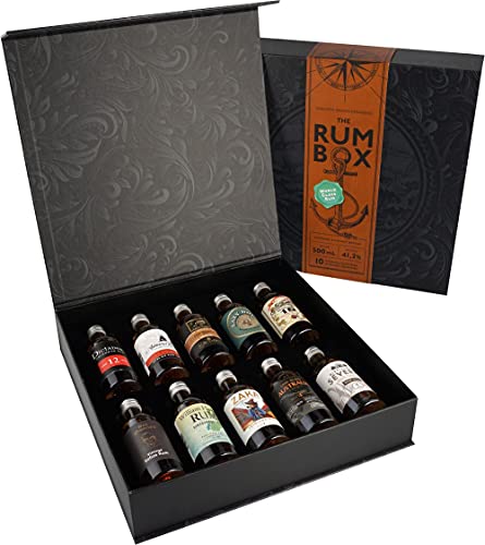PiHaMi The Rum Box Tasting Set mit 10 Rum Sorten aus 10 Ländern (Edition 1), 500 g