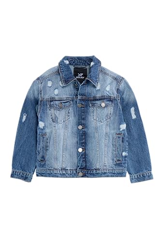 Image of X RAY Boys & Kids Denim Jean Jacket, 100% Cotton & Cotton Flex Washed Fall Outerwear Trucker Casual Jacket for Boys