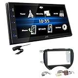Doppel-DIN Digital Media Receiver mit geringer Einbautiefe, kompatibel mit Android USB-Mirroring