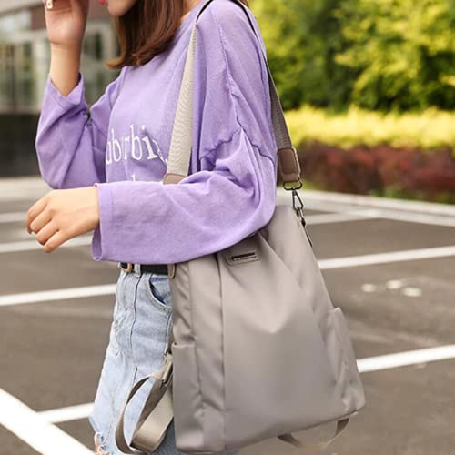 Mochila Feminina Nylon Alça de Ombro Arqueado Bolsa Mulheres Morashop (Cáqui)
