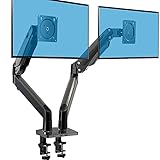 [Breitere Kompatibilität] - Der Monitor Halterung 2 Monitore passt für die meisten 15 bis 35 Zoll (Diagonale zwischen 33 - 68,5 cm) LCD-LED-Flachbildschirme oder gebogene Bildschirme mit VESA-Muster 75x75/100x100 mm, die maximale Gewichtskapazität jedes Arms sollte 12KG nicht überschreiten. Achten Sie nur darauf, dass Ihr Monitor das Belastungsgewicht der Bildschirmhalterung 2 Monitore nicht überschreitet und der VESA-Abstand innerhalb des unterstützenden Bereichs liegt.