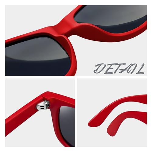 Image of Joopin Square Sunglasses Polarized UV400 Designer Sun Glasses Men Women | Oversized, Plastic Frame, Retro, Vintage, Unisex, Trendy Shades for Driving, Party, Fishing, Business, Costume