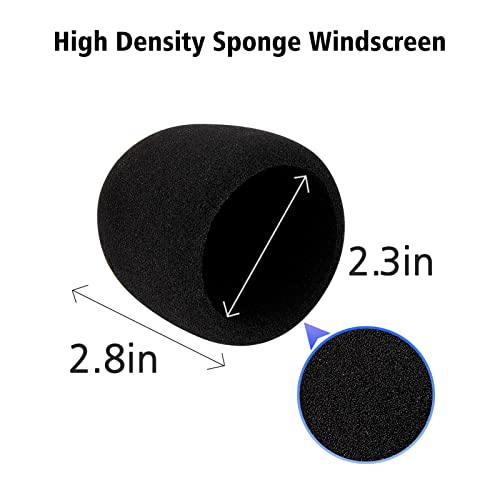 Image of Microphone Foam Mic Windscreen Cover for Blue Yeti, Yeti Pro Microphones, Blue Yeti Pop Filter Wind Shield by SUNMON (Black)