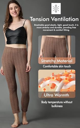 Image of Wearslim Women's Cotton Thermal Underwear Set, Thermal Sleeveless Camisole and Pant Set, Round Neck Tank Tops & Bottom Soft Warmer