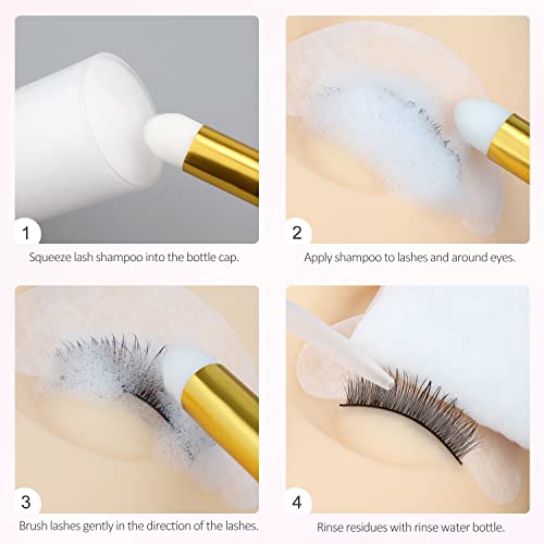 Emeda 100Ml Rose And Tea Tree Lash Shampoo For Lash Extensions Eyelash Extension Cleanser Oil Free Foam Soap Lash Bath For Eyelash Extensions #TOP5