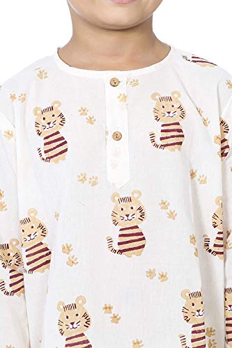 Image of Cotton Night Suit for Boys & Girls | Pajama Sets | Baby Top & Pant | Kids Dress | Printed Night Dress | Sleepwear Suit | P-3