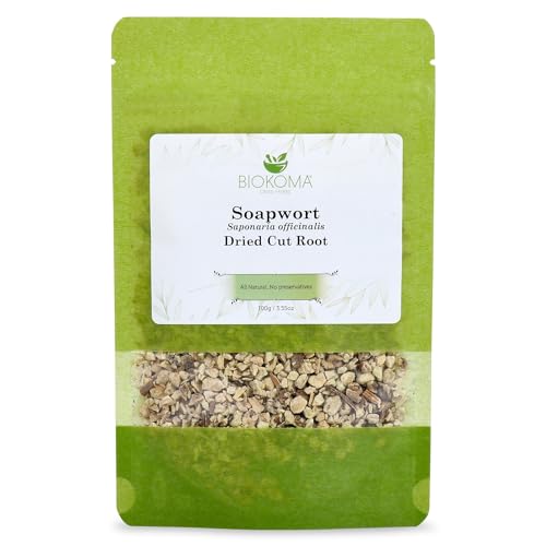 Biokoma Pure and Natural Soapwort Dried Root 100g (3.55oz) in Resealable Moisture Proof Pouch
