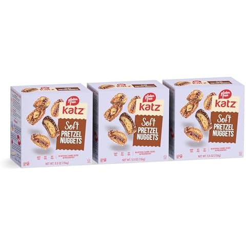Katz Gluten Free Salted Soft Pretzel Nuggets. Gluten Free Snacks For Adults and Kids. Soy Free, Nut Free, Dairy Free, Kosher. 5.5 oz (Pack of 3) Cover