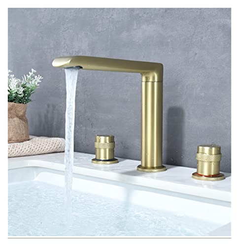 Robinet d'évier doré à double commande eau chaude et froide - 5
