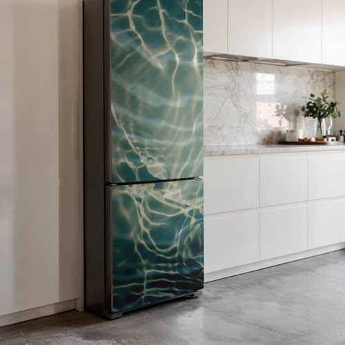 Décalcomanie couvrant entièrement frigo sticker vagues 60x180