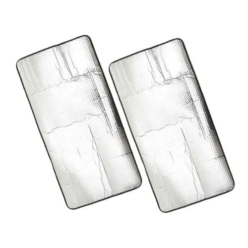 Healifty 2 Pezzi Copertura per Condizionatore Film Alluminio Protezione Isolante per Esterne Design Resistente Alle