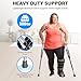 Adjustable Crutches with Padded Grips Height Adjustable Mobility Aid, Aluminum Underarm Support 330LB Adjustable Height 38.2-61.8 in Non-Slip Tips, Tool-Free Setup One Pair