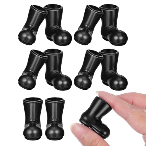 BESTonZON 12Pcs Mini Santa Boots Model Christmas Ornament Tiny Dollhouse Decoration Festival Desktop Decor