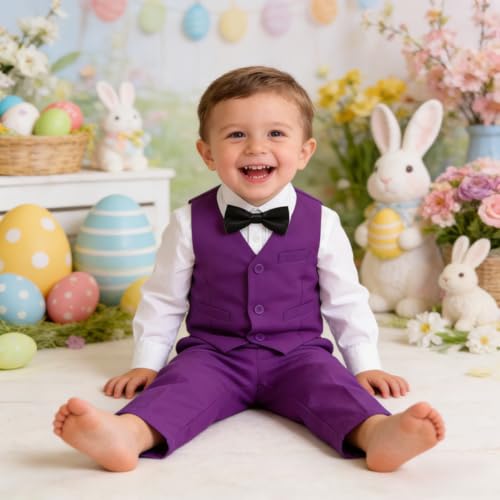 Image of Baby Boys Clothes Suits Toddler Formal Gentleman Wedding Outfit Dress 4Pcs Infant Suit Sets