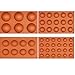FUNSHOWCASE Half Circle Silicone Mold Bombe Teacake Baking Pan Assorted Size 4 in Set