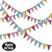 Crislove 60pcs Guirnalda Banderas Banderines Arpillera de Imitación Pancarta Triángulo Decoración Colgante...