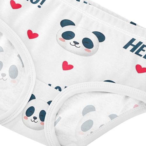 Cute Panda White Girls Underwear Toddler 2t Cotton Girl Panties Cute Animals Briefs Undies Kids4