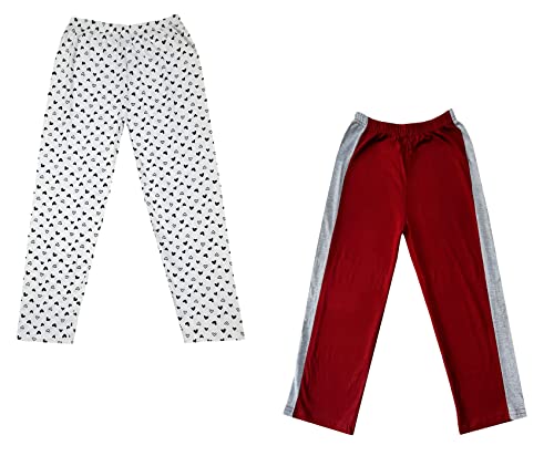 Image of indi weaves Boys and Girls Cotton Solid and Printed Pyjama /Pant /Trackpants