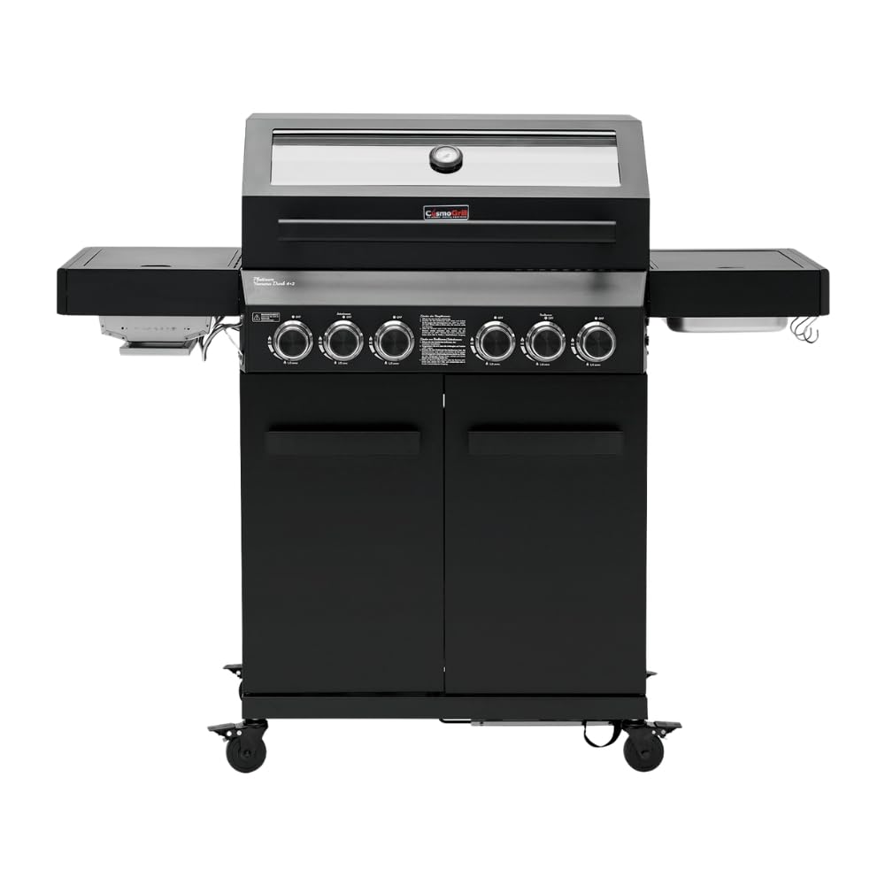 Cosmogrill (With Cover) 6 Burner Yamara 4+2 Gas Bbq Dark