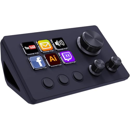 TreasLin N3 Programmierbares Stream Controller Deck mit LCD-Tasten&Drehreglern-Benutzerdefiniertes...