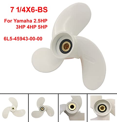 HoaFourge 7 1/4X6-BS 6L5-45943-00-00 Propeller for Yamaha 2.5HP 3HP 4HP 5HP F2.5A 3A Malta Outboard Motors 7.25x6 by HoaFourge - Image 3