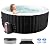 Inflatable Hot Tub, 2-4 Person Round Portable Hot Tub, Leak-Proof PVC Outdoor Spa with 110 Air Jets, Blow up Hot Tub with Heater Pump and Insulated Cover, 71” X 71” X 25”