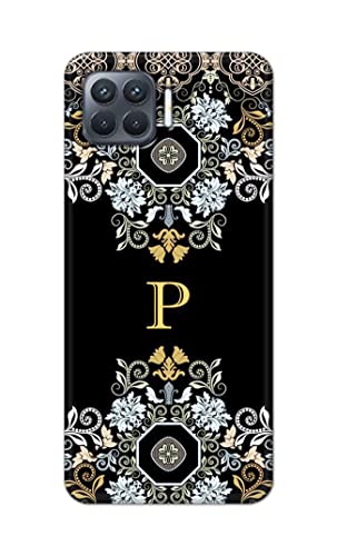 Image of Printed Hard Back Cover Case for Oppo F17 Pro | Oppo A93 4G | Oppo Reno4 F | Oppo Reno 4 F Back Cover (Alphabet P) -1803