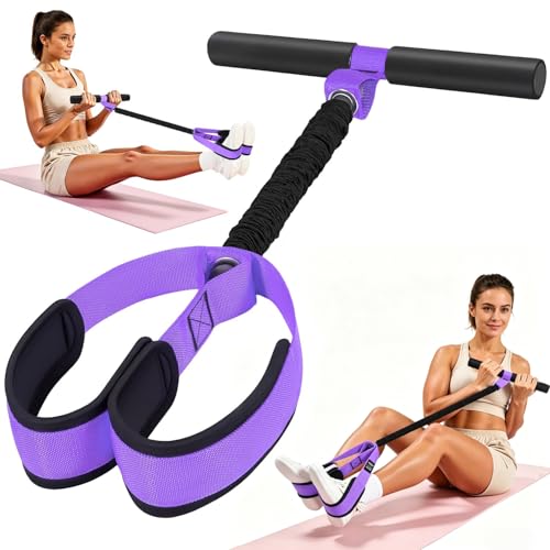 Rantuia Neues Modell Bauchtrainer Bruchfest Fußpedal Trainer Bauchtrainer für Zuhause Maximale Belastbarkeit 22 kg Fußpedal Trainer Geeignet für Zuhause Outdoor und Fitnessstudio (Lila)