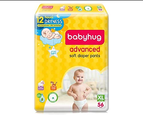 Image of Babyhug Advanced Soft Infant Diaper Pants, Extra Large, Xl (12 To 17 Kg) - Combo Pack Of 3(168 Diapers)
