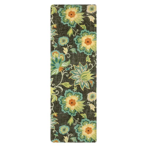 Lahome Floral Kitchen Runner Rug- 2X8 Runners For Hallways Non-Slip Washable Rug Runner Throw Low-Pile Entryway Laundry Runner Rugs Soft Green Paisley Print Carpet Runner For Bedroom Living Room #TOP1