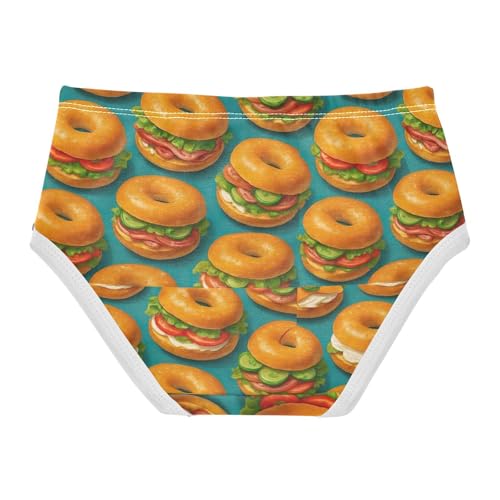 Joisal Cotton Toddler Underwear Floral Colorful Hamburger Little Girl Panties Fun Undies Kids Briefs 2t2